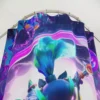 Personalized gamer shower curtain displaying Mario and Yoshi looking at a distant castle in space.