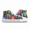 Fortnite low top sneakers canvas print loot drop edition angled shot