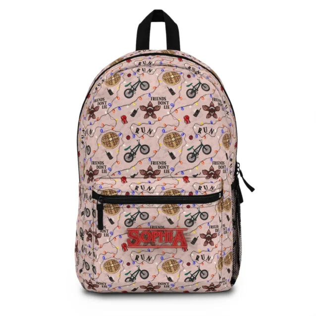Hellfire Club emblem pack backpack featuring custom logo printing and school utility storage