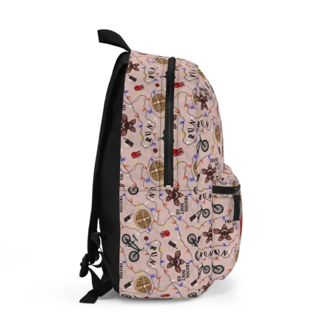 Custom Hellfire Club dragon print backpack built with durable double zipper tracks