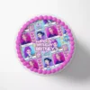 Edible image of Kpop cake topper featuring concert lightsticks