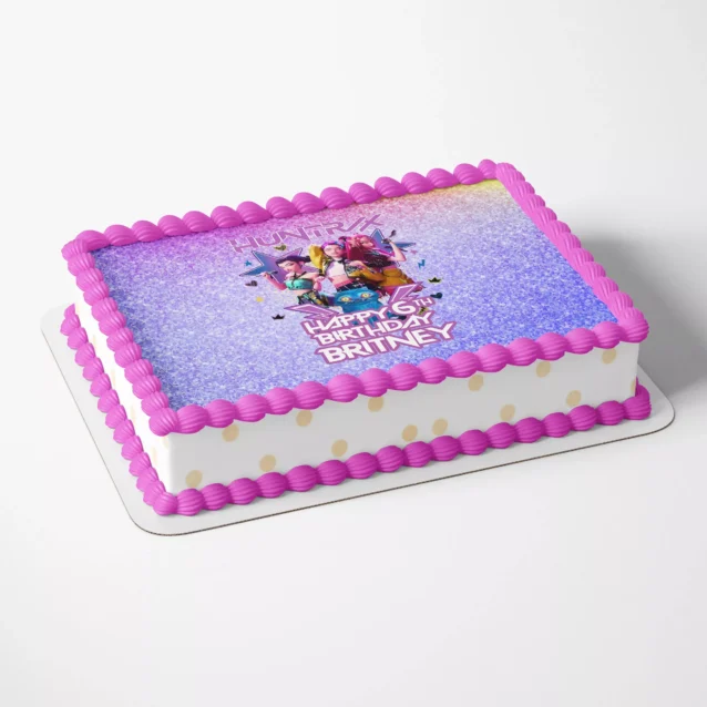 Girl group style Kpop Demon Hunter cake topper custom edible image