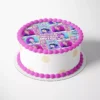 Custom Kpop idol cake decorations with purple aesthetic