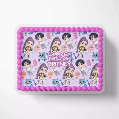 Custom Kpop cake decorations for idol themed birthday parties
