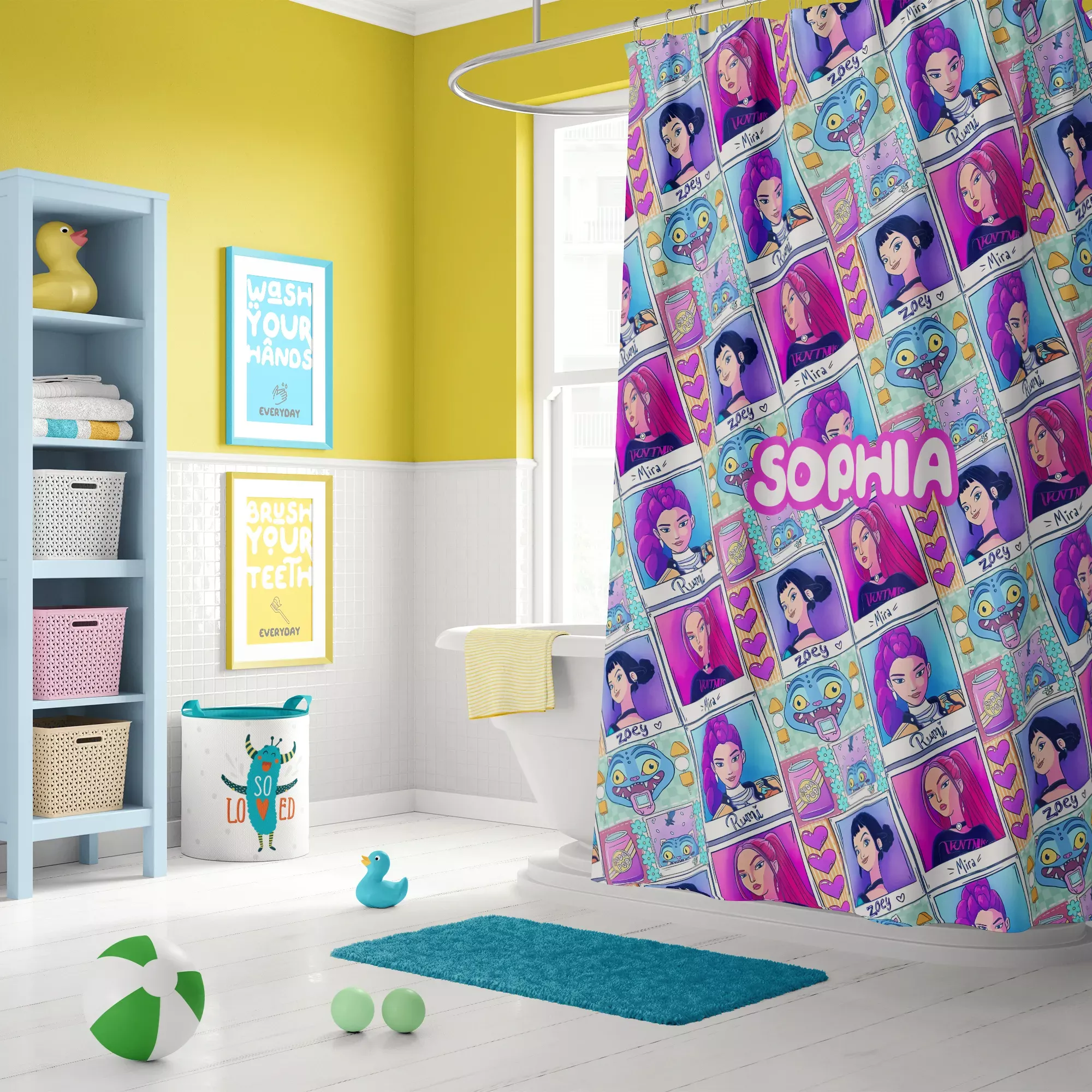 Kpop Shower Curtain | Huntrix Bath Drape