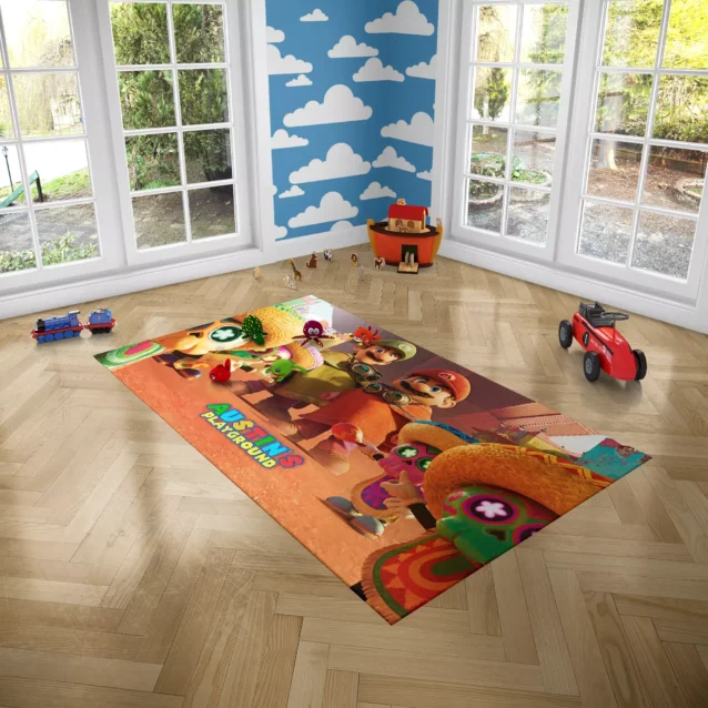 Super Mario Odyssey inspired kids playroom mat
