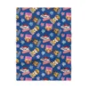 Classic original Paw Patrol custom personalized baby blanket featuring the whole rescue pup crew on a plush white fleece background.