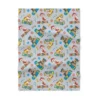 Custom printed neutral grey Paw Patrol baby blanket featuring a personalized name layout perfectly styled for modern nurseries.