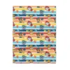 Vibrant personalized Paw Patrol rainbow paws toddler blanket displaying colorful graphics and double-needle edge stitching.