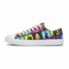 Personalized custom text gaming shoes black canvas custom design print