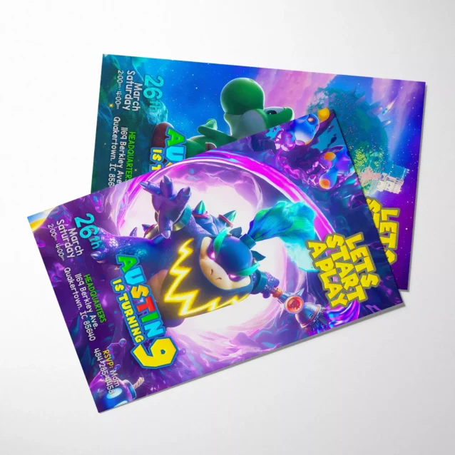 Super Mario Galaxy 2 inspired kids birthday party template