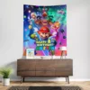 Super Mario Galaxy personalized birthday banner in a cosmic space setting.
