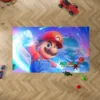 Personalized kids gaming mat featuring Mario in space