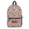 Personalized Stranger Things backpack in the Hellfire Club Emblem design — the Hellfire Club dragon crest across the front, with the child's name printed into the artwork.