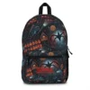 Personalized tracking view of an Upside Down style canvas back pack for kids