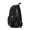 Secure double zipper closures on an inverted design custom Stranger Things school rucksack