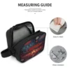 Interior food storage capacity view of an open insulated Stranger Things custom lunch bag.