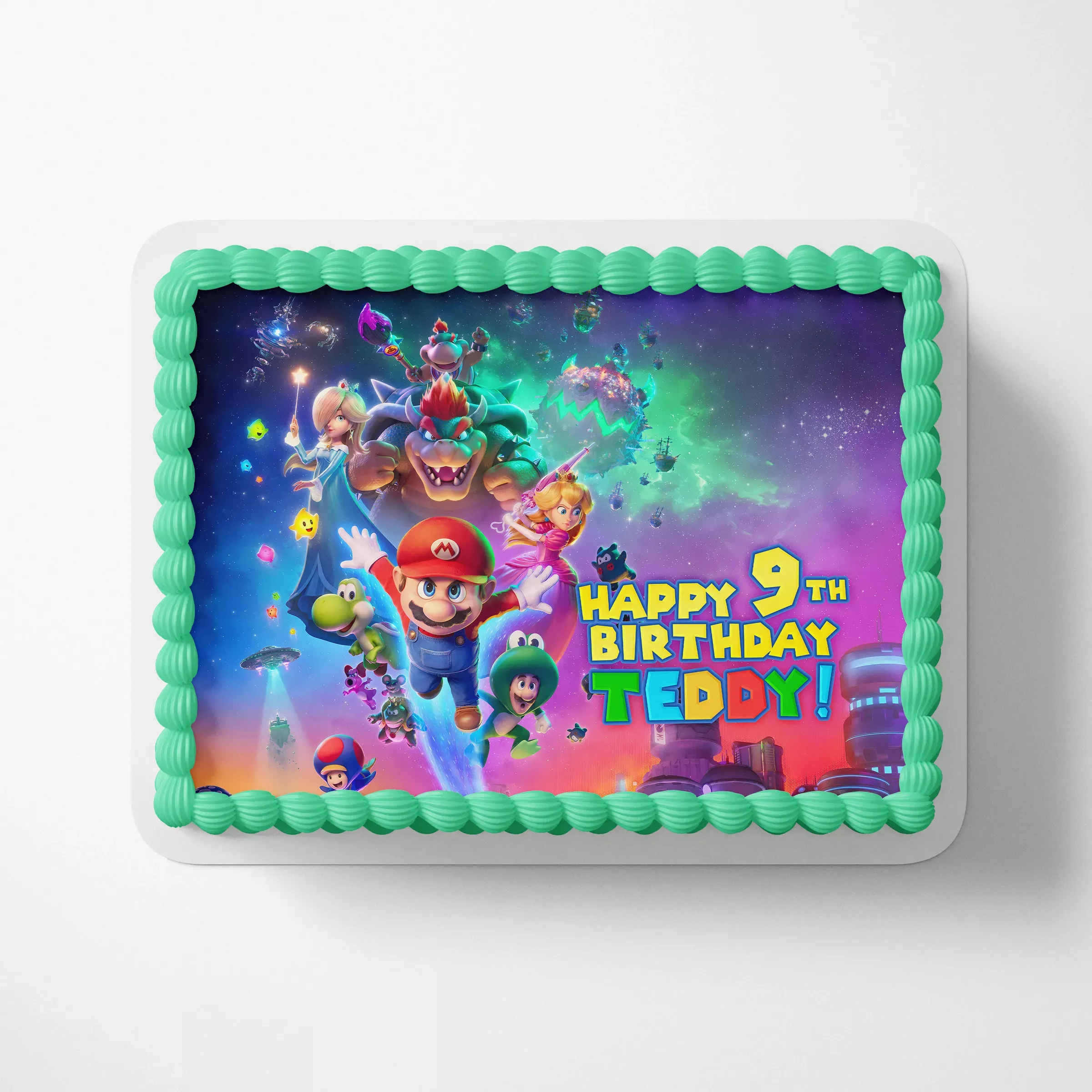 Super Mario Galaxy Characters Cake Topper – Rosalina, Luma & Mario Party Centerpiece