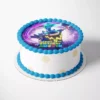Custom Nintendo party cake sheet with Lumas and Yoshi