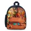 Personalized Super Mario Galaxy mini backpack in the Mario & Luigi (Sand Kingdom) design — Mario, Luigi and the Toads in the desert kingdom, with the child's name printed across the front pocket.