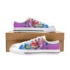 Super Mario gaming shoes for boys in bright blue and galaxy purple.