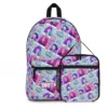 Black Kpop Fandom Streetwear school backpack and matching lunchbox combination.