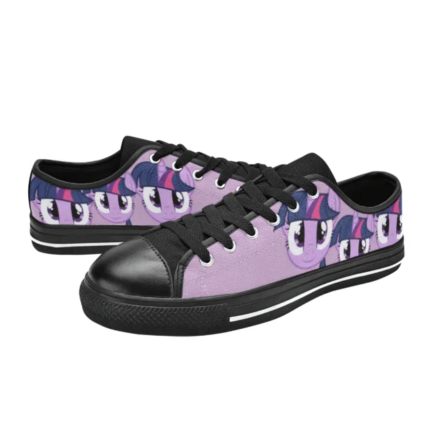 Detail shot of the white rubber toe cap on the Twilight Sparkle footwear.