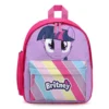 Durable purple My Little Pony school bag for girls with custom printed name.