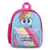 Breathable blue kids backpack with vibrant My Little Pony cartoon artwork.