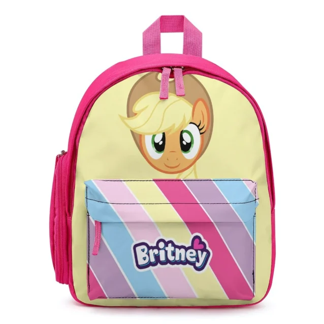 Lightweight yellow canvas backpack for kids with cute My Little Pony graphics