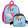 2-piece back-to-school set featuring a blue Rainbow Dash backpack and matching lunch bag.