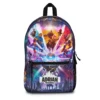 Personalized Fortnite backpack in the Kratos & Jedi Legends design, front view