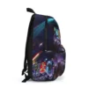 Fortnite backpack in the Luffy & Black Knight Squad design, side view with Master Chief, Luffy and Gojo
