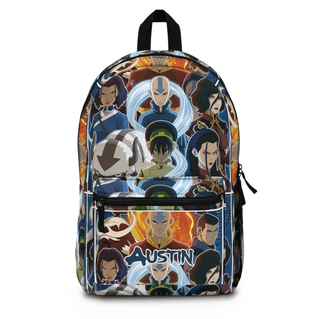 Aang and friends portrait grid school backpack from Avatar The Last Airbender