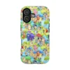 Bluey backyard-adventure phone case showing the Heeler world scene for iPhone, Samsung, and Google Pixel.