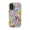 Bluey phone case packed with the whole Bluey cast in a colourful all-over collage for iPhone, Samsung, and Google Pixel.