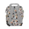 Back view of the grey Boss Baby diaper bag showing the padded straps.