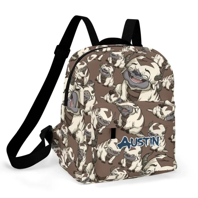 Cute chibi Appa mini backpack for kids with custom name