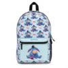 Eeyore backpack for school in soft blue with a big Eeyore on the pocket and a personalized name.