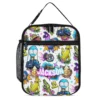Personalized Fortnite lunch bag in the Peely Doodle Sticker white design, front view