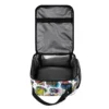 Fortnite lunch bag in the Peely Doodle Sticker white design, open, showing the insulated lining