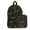 Black and gold Hogwarts doodles Harry Potter backpack with matching lunch bag set