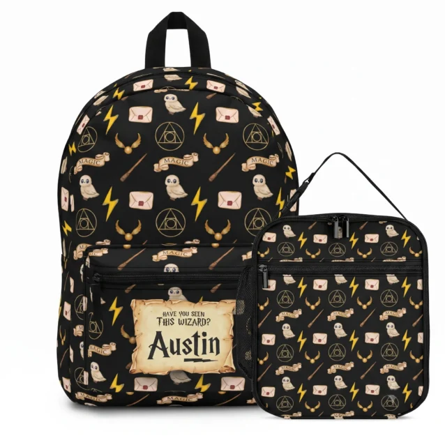 Hedwig the snowy owl Harry Potter backpack and lunch bag school set