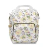 White Hello Kitty diaper bag with fairy-wing Kitty, soft yellow hearts and stars.