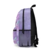 Left side view of the lavender KPop Demon Hunters Huntrix star-blades backpack