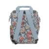 Back view of the grey racing roads Lightning McQueen nappy bag.