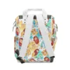 Back view of the Lion King watercolor diaper bag showing the padded straps.