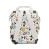 Back view of the white Princess Minnie diaper bag, personalized with the baby's name.