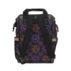Back view of the purple Gengar glow Pokemon diaper bag.