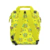 Back view of the yellow Pikachu sparks diaper bag.